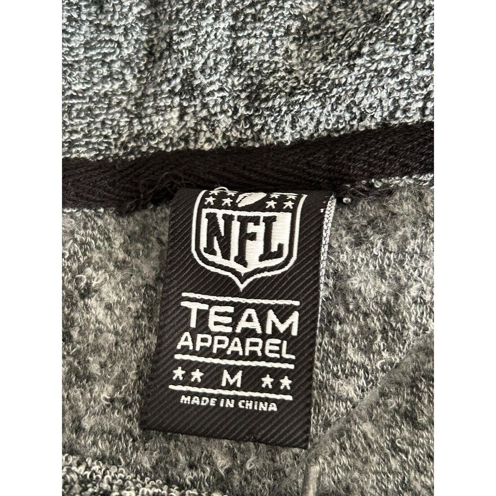 NFL Team Apparel Sweater Size M Grey Black New Orleans Saints Football High Neck - Picture 6 of 12